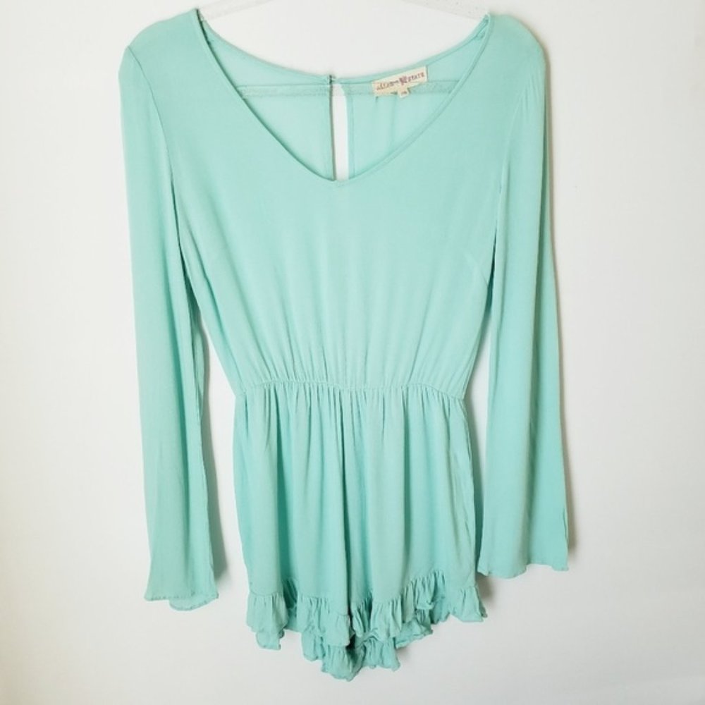 Altar'd State | Romper With Open Back/ Ruffled Hem